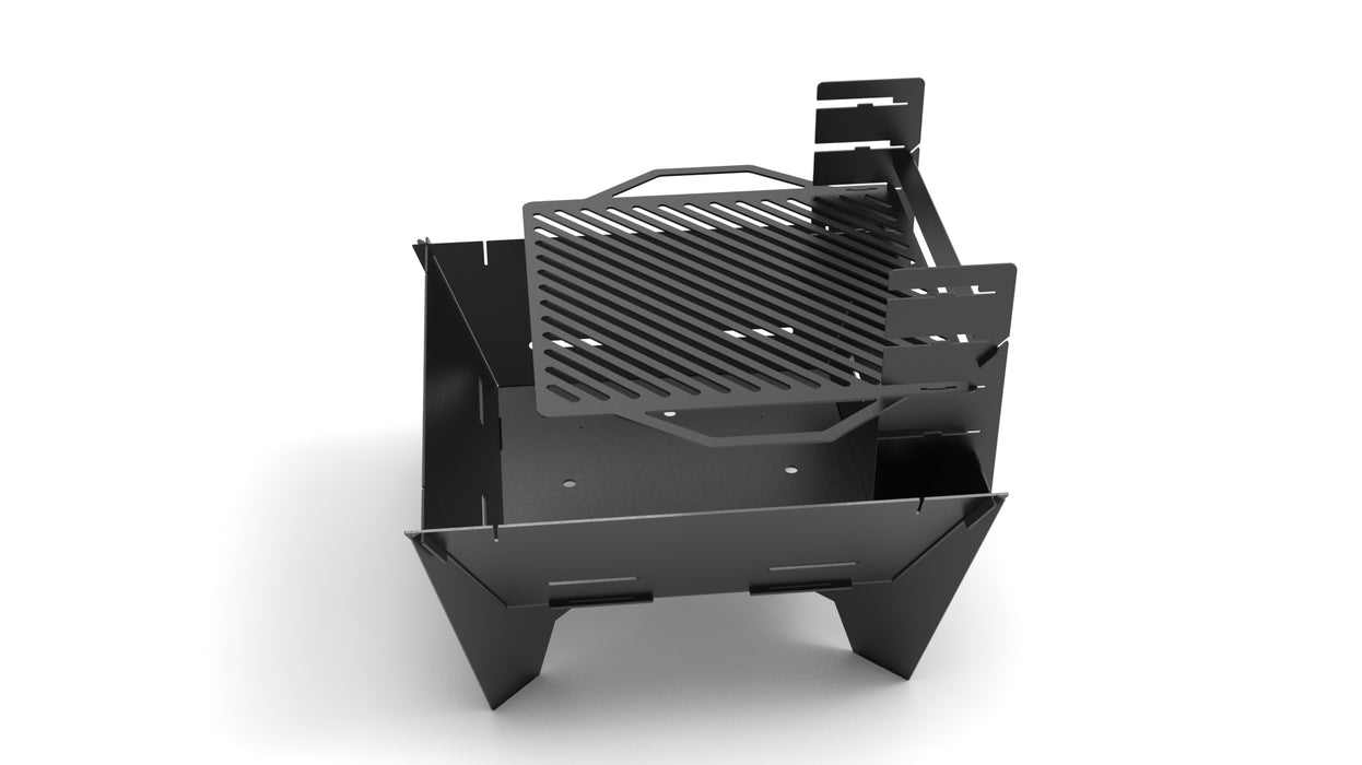 Picture - 3. Square V2 32" fire pit, grill and bbq. DXF files for plasma, laser, CNC. Firepit.