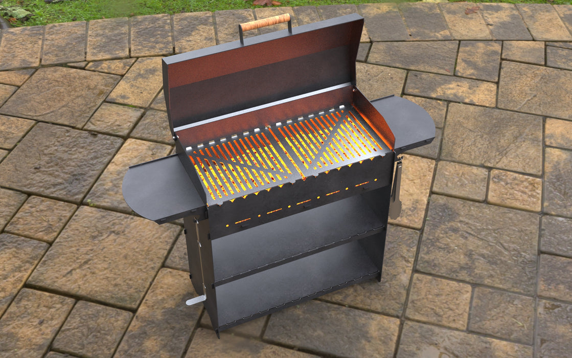 Picture - 5. Modern Fire Pit Grill. Files DXF, SVG for CNC, Plasma, Laser, Waterjet. Brazier. FirePit. Barbecue.