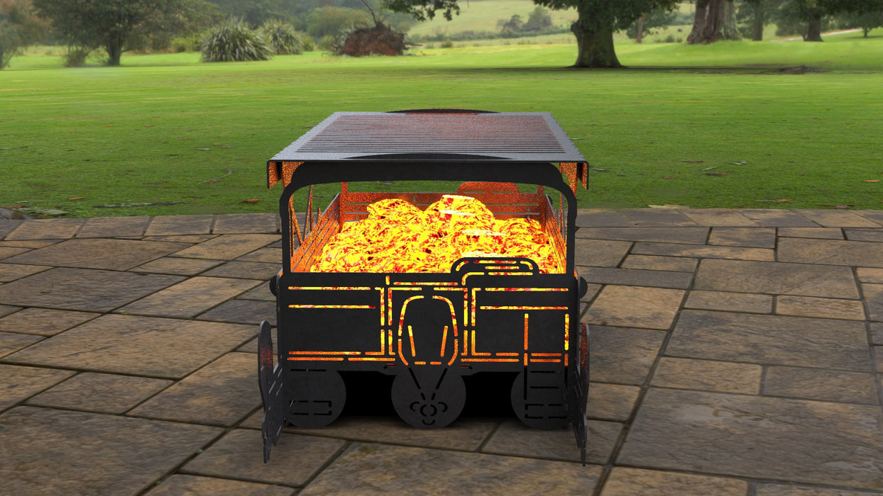 Picture - 4. Pontoon Boat Fire Pit Grill. Files DXF, SVG for CNC, Plasma, Laser, Waterjet. Brazier. FirePit. Barbecue.