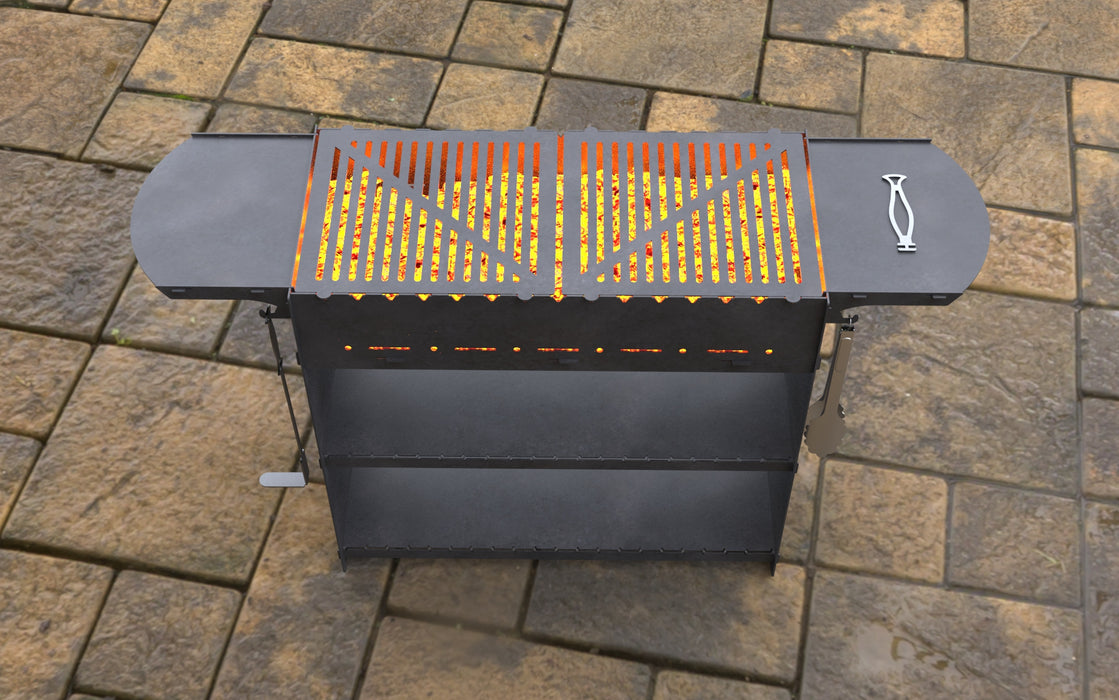 Picture - 3. Modern II Fire Pit Grill. Files DXF, SVG for CNC, Plasma, Laser, Waterjet. Brazier. FirePit. Barbecue.