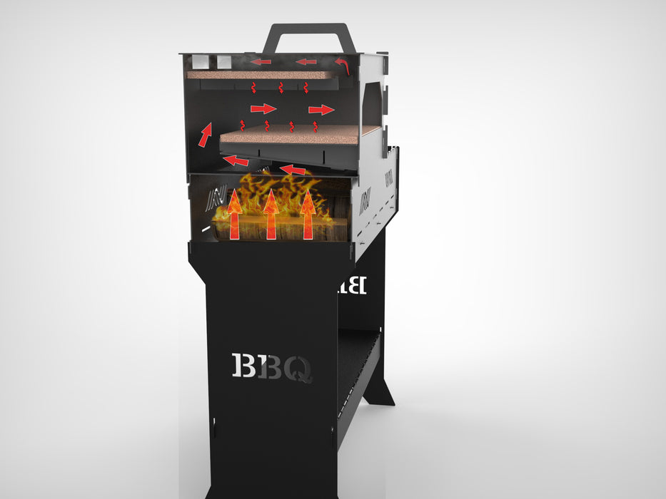 Picture - 7. Module Pizza oven on the brazier, grill or fire pit. DXF files for plasma, laser, CNC. Outdoor pizza.