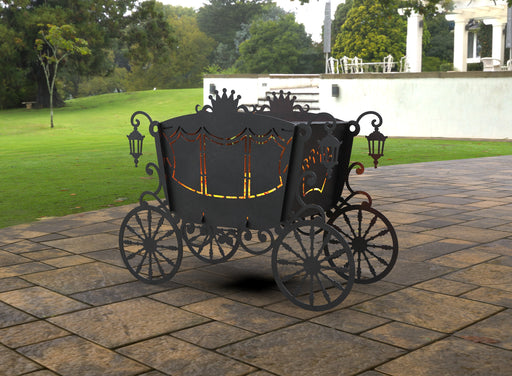 Picture - 1. Stagecoach Carriage V2 Fire Pit Grill. Files DXF, SVG for CNC, Plasma, Laser, Waterjet. Brazier. FirePit. Barbecue.