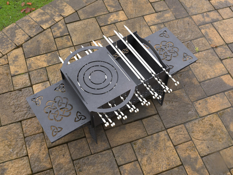 Picture - 2. Nordic Fire Pit Grill. Files DXF, SVG for CNC, Plasma, Laser, Waterjet. Brazier. FirePit. Barbecue.