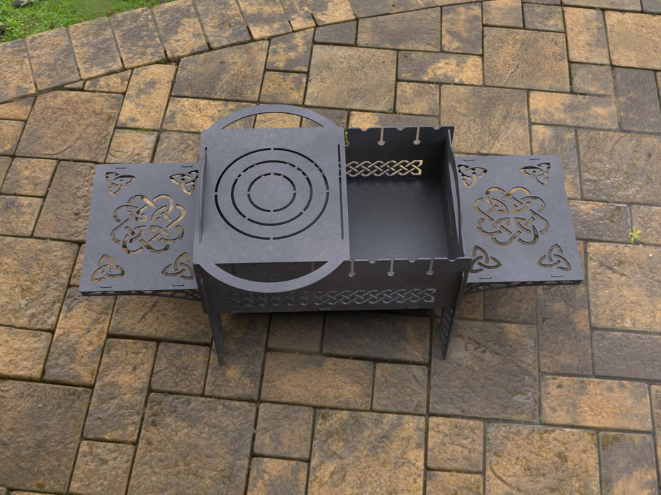 Picture - 4. Nordic Fire Pit Grill. Files DXF, SVG for CNC, Plasma, Laser, Waterjet. Brazier. FirePit. Barbecue.