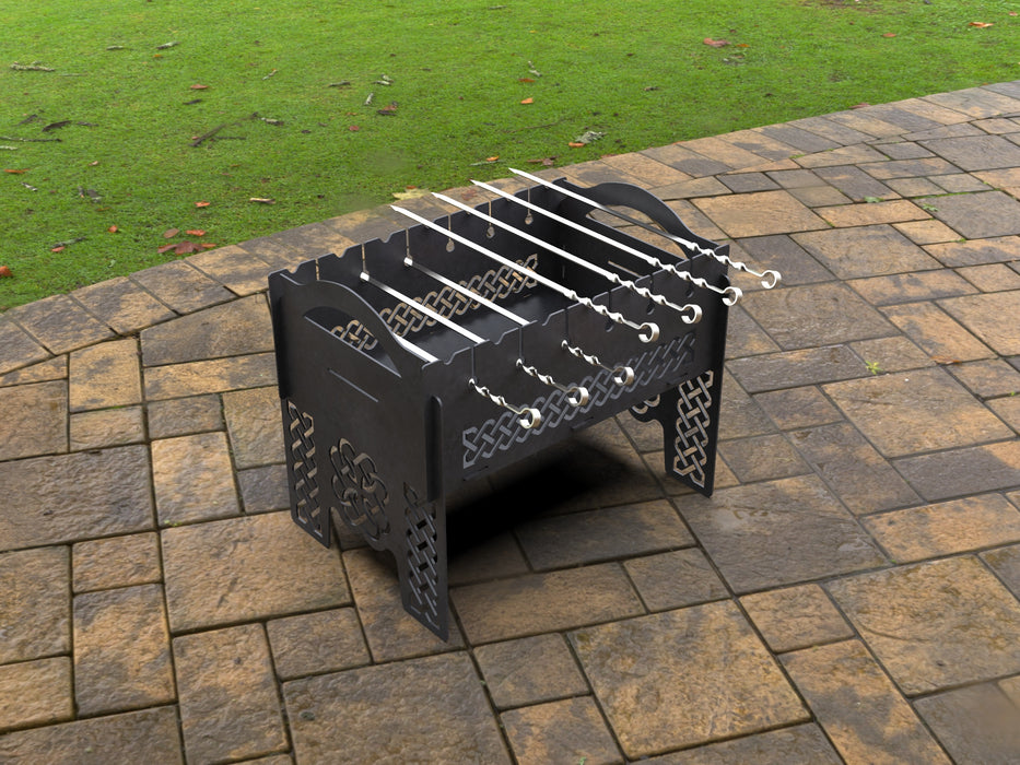 Picture - 6. Nordic Fire Pit Grill. Files DXF, SVG for CNC, Plasma, Laser, Waterjet. Brazier. FirePit. Barbecue.