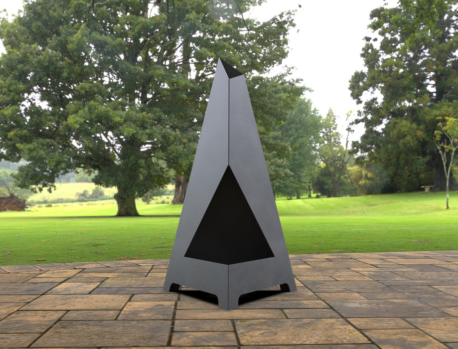 Picture - 2. Triangular Pyramid Fire Pit. Files DXF, SVG for CNC, Plasma, Laser, Waterjet. Garden Fireplace. FirePit. Metal Art Decoration.