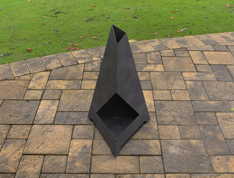 Picture - 3. Triangular Pyramid Fire Pit. Files DXF, SVG for CNC, Plasma, Laser, Waterjet. Garden Fireplace. FirePit. Metal Art Decoration.