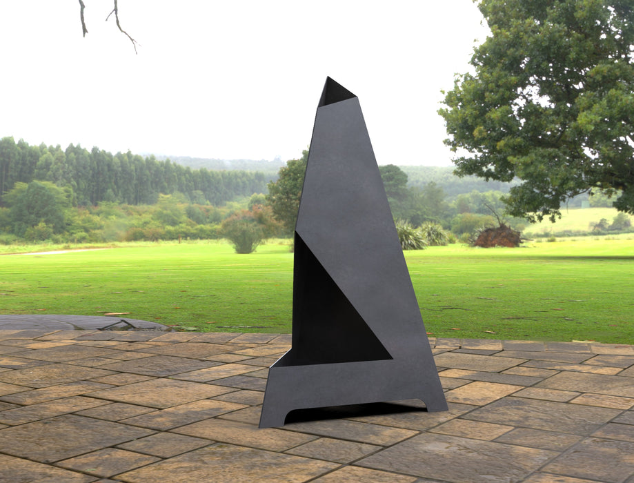 Picture - 4. Triangular Pyramid Fire Pit. Files DXF, SVG for CNC, Plasma, Laser, Waterjet. Garden Fireplace. FirePit. Metal Art Decoration.