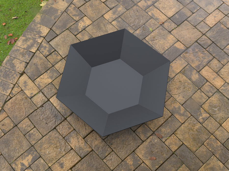 Picture - 3. Hexagon Fire Pit. Files DXF, SVG for CNC, Plasma, Laser, Waterjet. Garden Fireplace. FirePit. Metal Art Decoration.