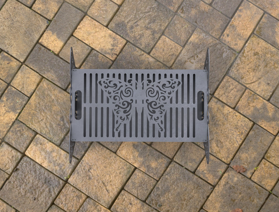 Picture - 2. Butterfly II Fire Pit Grill. Files DXF, SVG for CNC, Plasma, Laser, Waterjet. Brazier. FirePit. Barbecue.