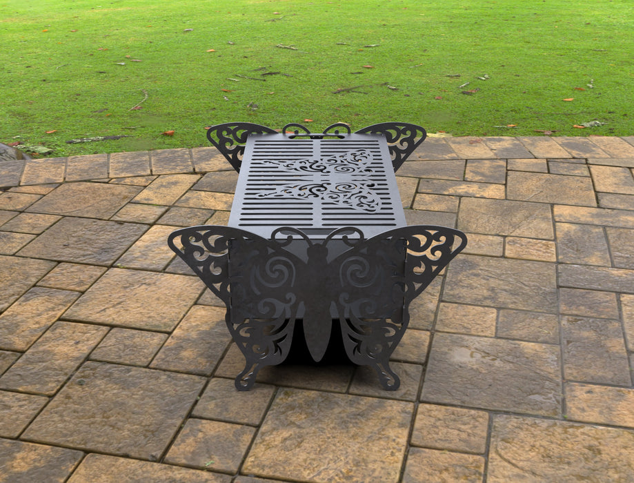 Picture - 3. Butterfly II Fire Pit Grill. Files DXF, SVG for CNC, Plasma, Laser, Waterjet. Brazier. FirePit. Barbecue.