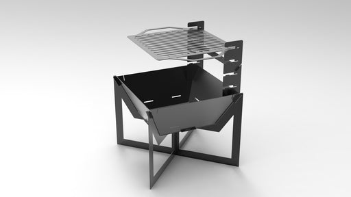 Picture - 11. Square V4 24" fire pit, grill and bbq. DXF files for plasma, laser, CNC. Firepit.