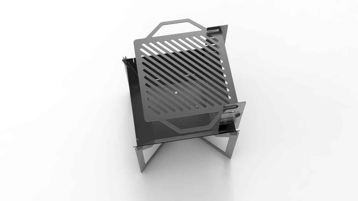 Picture - 4. Square V4 24" fire pit, grill and bbq. DXF files for plasma, laser, CNC. Firepit.