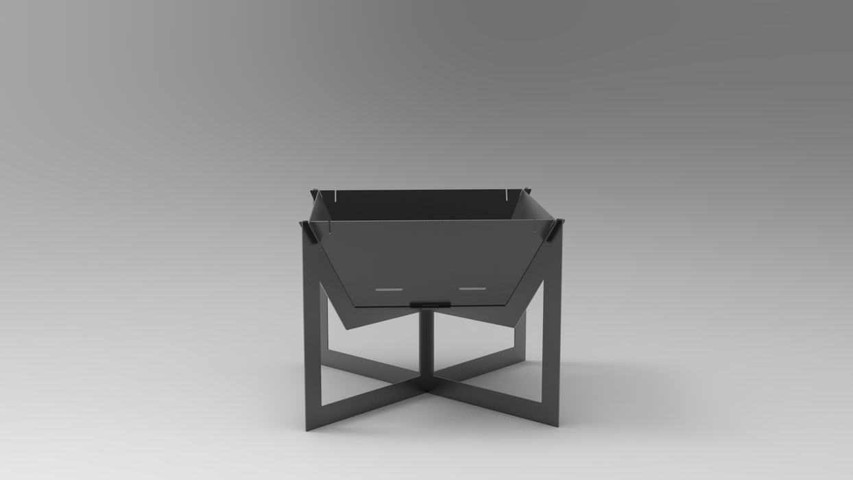 Picture - 6. Square V4 24" fire pit, grill and bbq. DXF files for plasma, laser, CNC. Firepit.