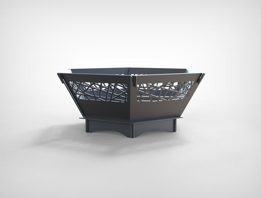 Picture - 2. Hexagon V1 fire pit for camping or backyard. DXF files for plasma, laser, CNC. Firepit.