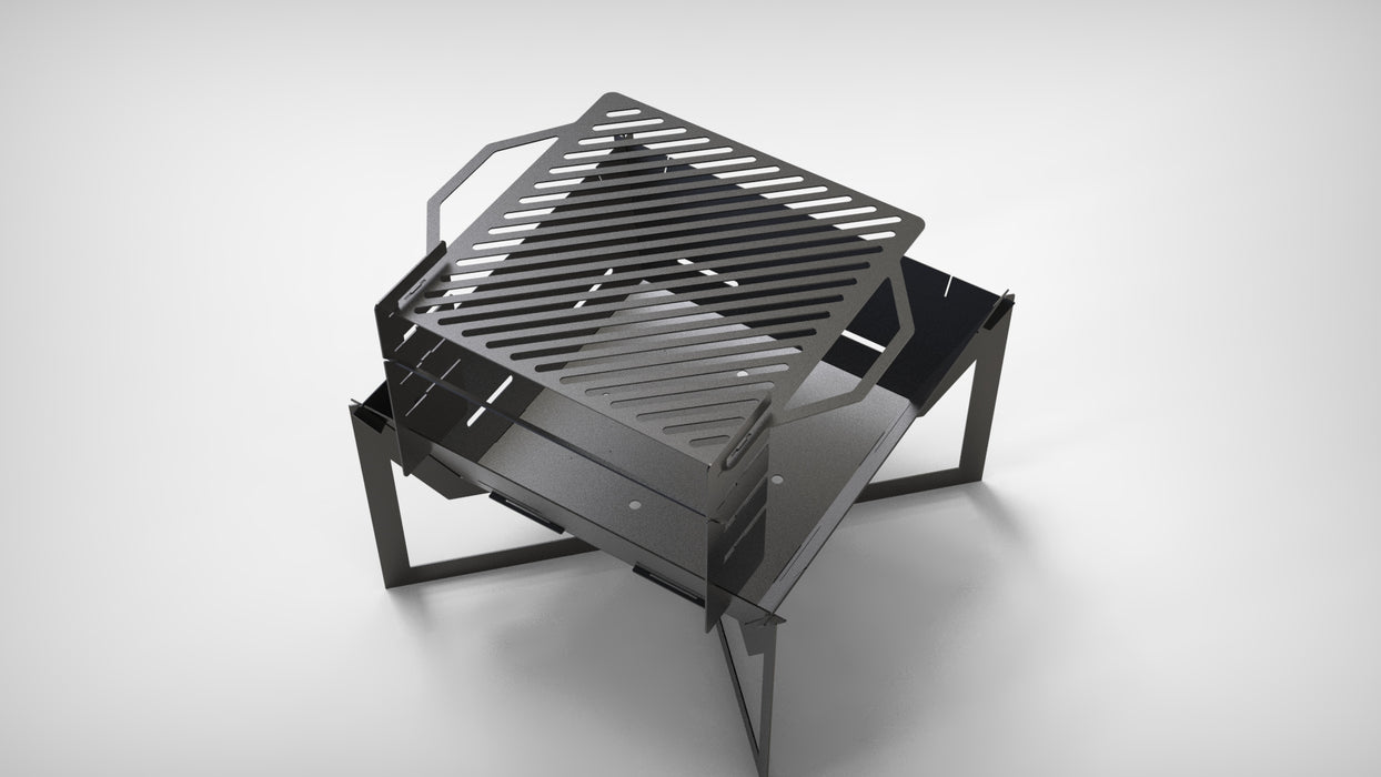 Picture - 4. Square V4 32" fire pit, grill and bbq. DXF files for plasma, laser, CNC. Firepit.