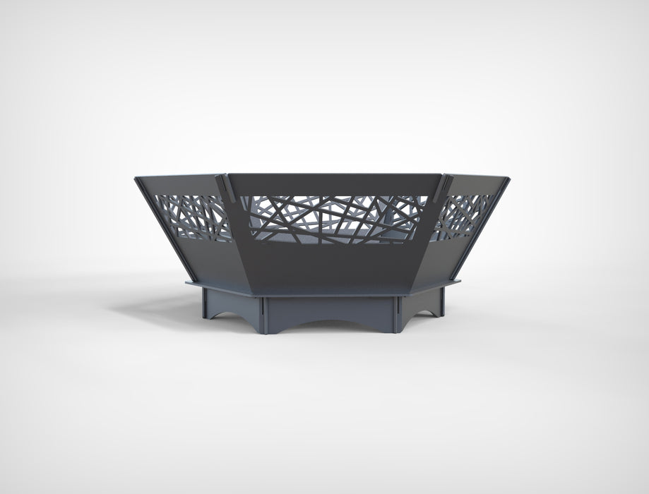 Picture - 6. Hexagon V1 fire pit for camping or backyard. DXF files for plasma, laser, CNC. Firepit.