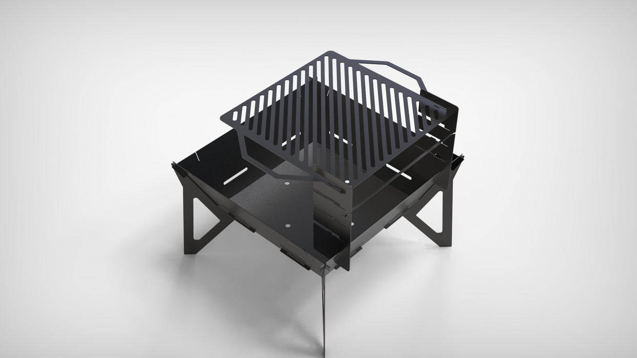 Picture - 6. Square V3 32" fire pit, grill and bbq. DXF files for plasma, laser, CNC. Firepit.