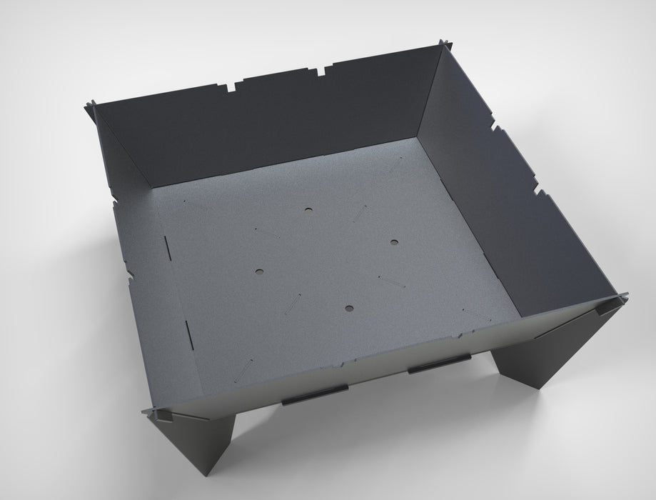 Picture - 5. Square 39" fire pit, grill and bbq. DXF files for plasma, laser, CNC. Firepit.