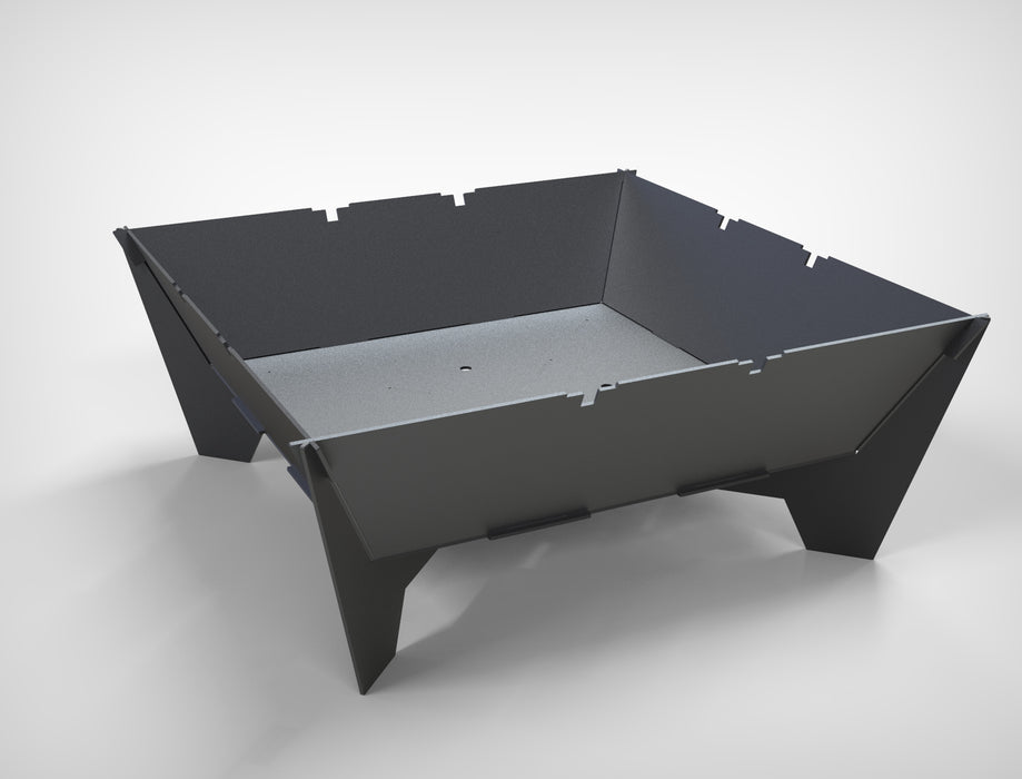Picture - 6. Square 39" fire pit, grill and bbq. DXF files for plasma, laser, CNC. Firepit.