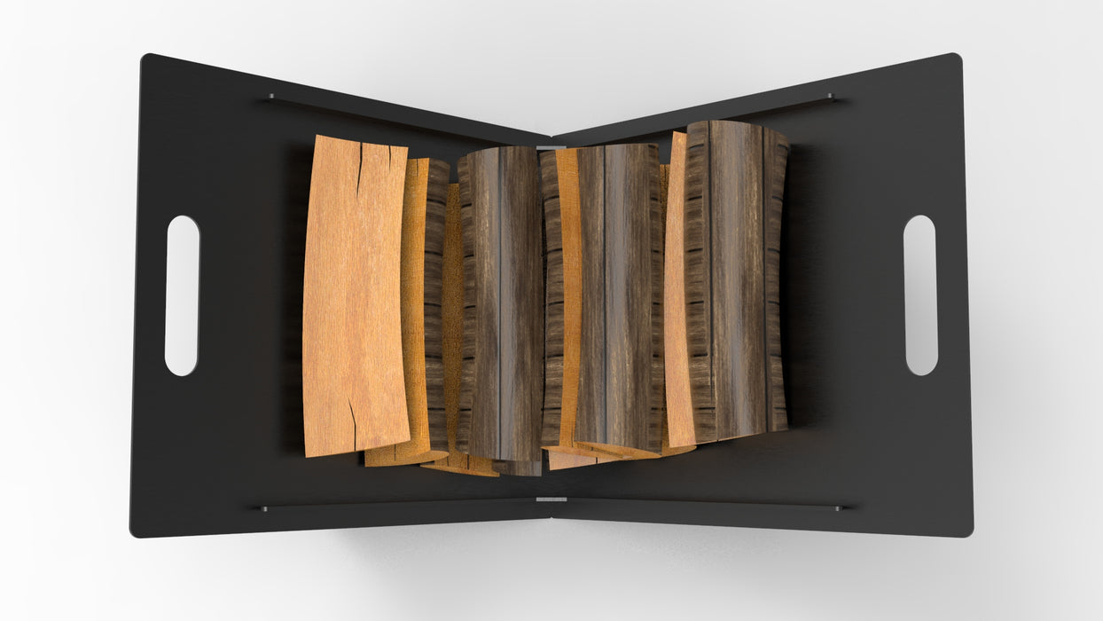Picture - 5. Firewood Rack V2, Portable fire log rack. DXF files for plasma, laser, CNC. Firewood holder for indoors.
