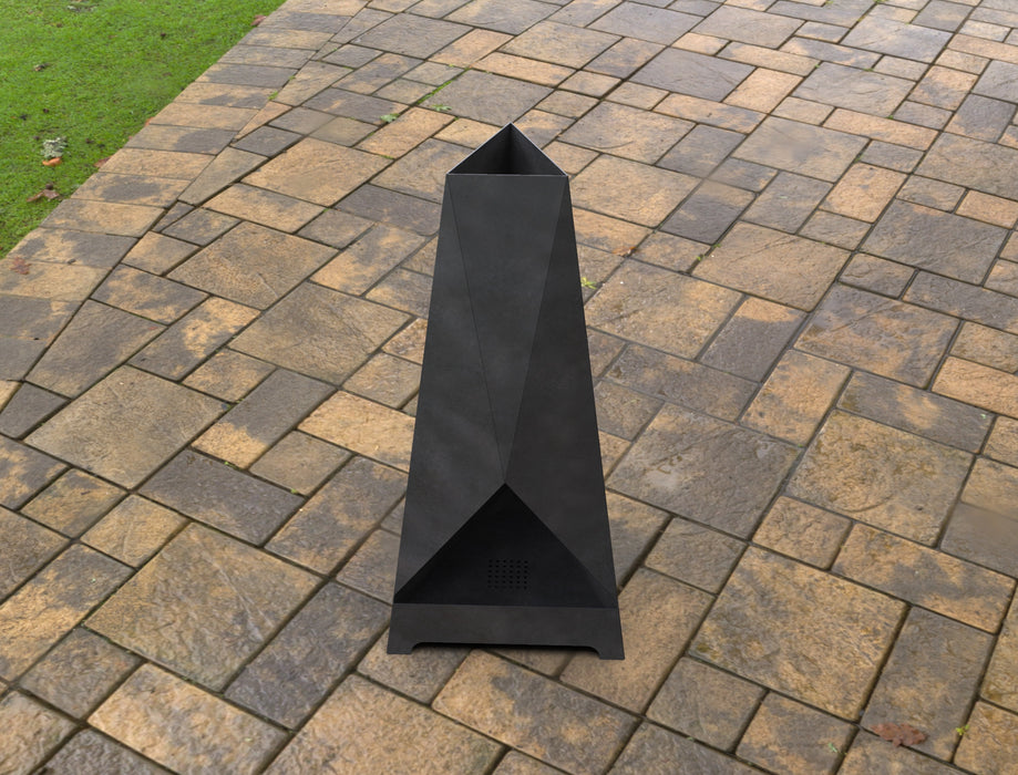 Picture - 4. Triangular II Pyramid Fire Pit. Files DXF, SVG for CNC, Plasma, Laser, Waterjet. Garden Fireplace. FirePit. Metal Art Decoration.