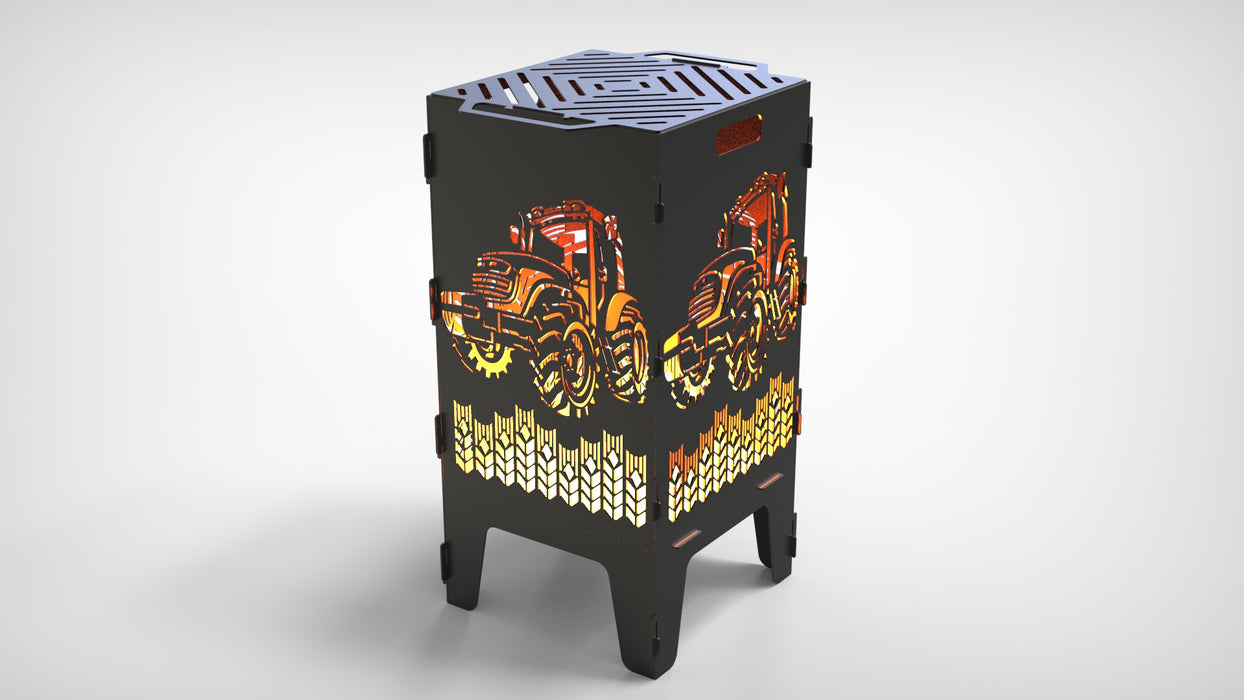Picture - 3. Tractor fire pit, grill and bbq. DXF files for plasma, laser, CNC. Firepit.