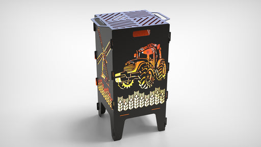 Picture - 2. Tractor and Mill fire pit, grill and bbq. DXF files for plasma, laser, CNC. Firepit.