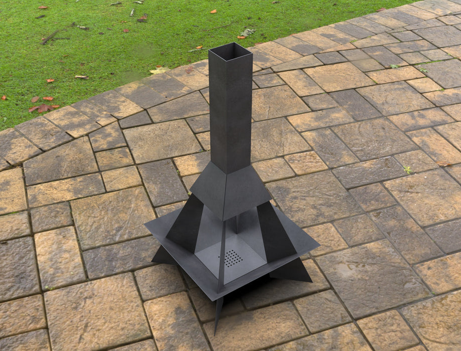 Picture - 3. Pyramid Rocket Fire Pit. Files DXF, SVG for CNC, Plasma, Laser, Waterjet. Garden Fireplace. FirePit. Metal Art Decoration.