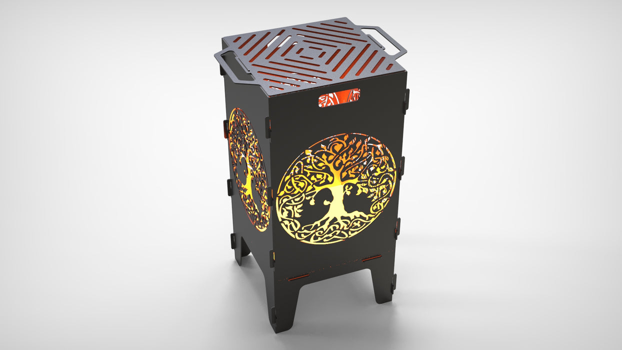 Picture - 7. Tree of Life fire pit, grill and bbq. DXF files for plasma, laser, CNC. Firepit.