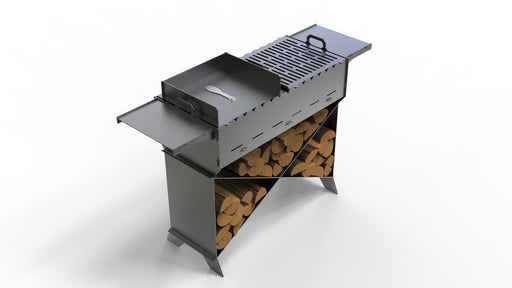 Picture - 2. Brazier X V1, Campfire pit for camping, mangal, fire pit, grill and bbq. DXF files for plasma, laser, CNC. Firepit.