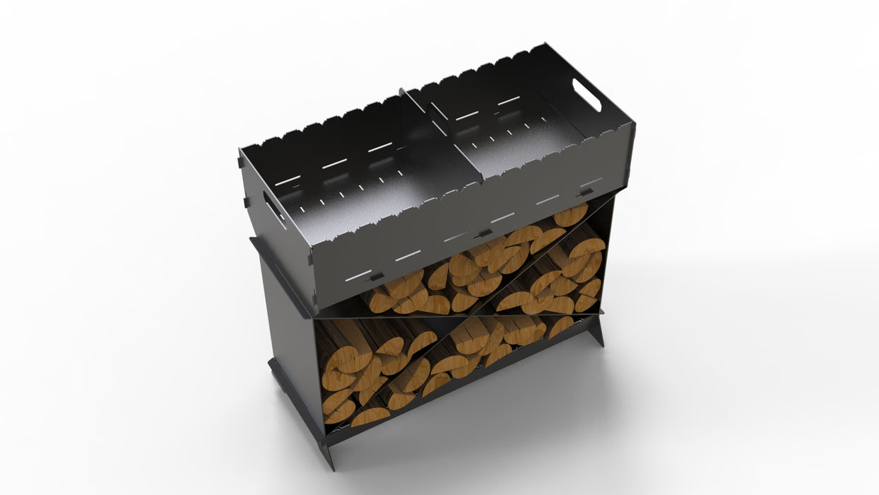 Picture - 7. Brazier X V2, Campfire pit for camping, mangal, fire pit, grill and bbq. DXF files for plasma, laser, CNC. Firepit.