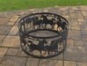 Picture - 3. Fire Pit Ring Horses II. Files DXF, SVG for CNC, Plasma, Laser, Waterjet. Garden Fireplace. FirePit. Metal Art Decoration.