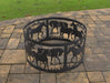 Picture - 4. Fire Pit Ring Horses II. Files DXF, SVG for CNC, Plasma, Laser, Waterjet. Garden Fireplace. FirePit. Metal Art Decoration.