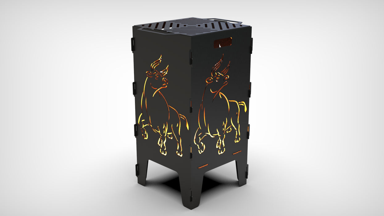 Picture - 3. Bull fire pit, grill and bbq. DXF files for plasma, laser, CNC. Firepit.