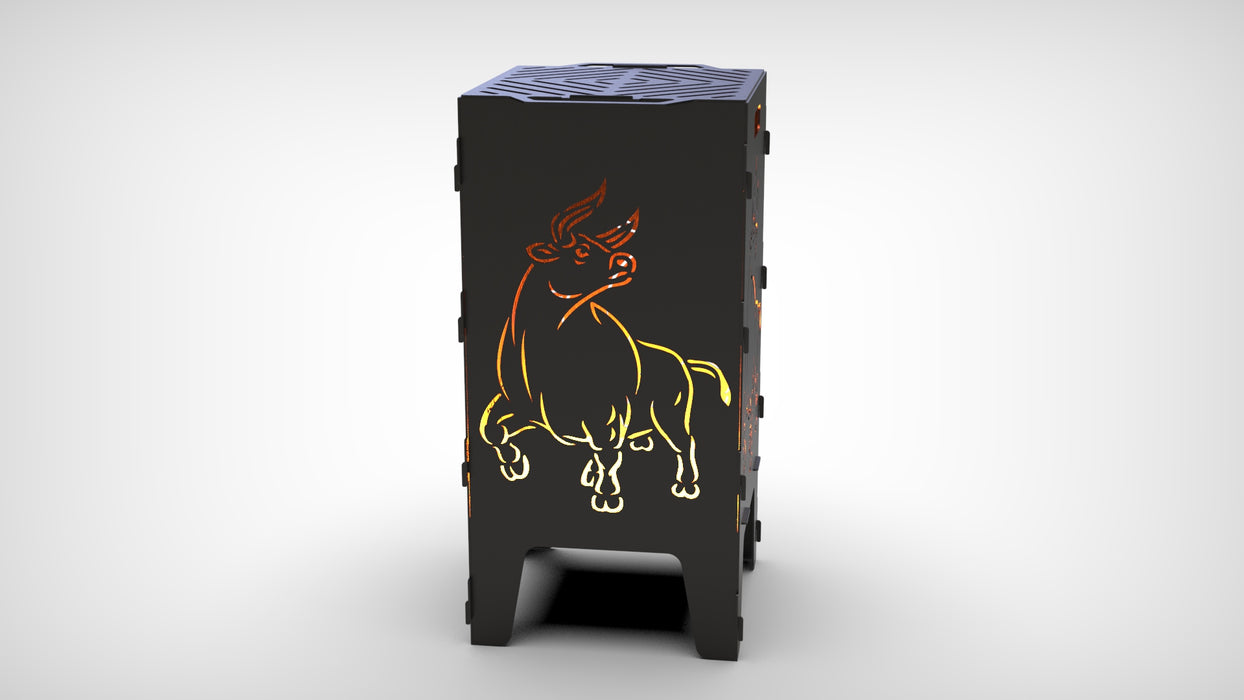 Picture - 4. Bull fire pit, grill and bbq. DXF files for plasma, laser, CNC. Firepit.