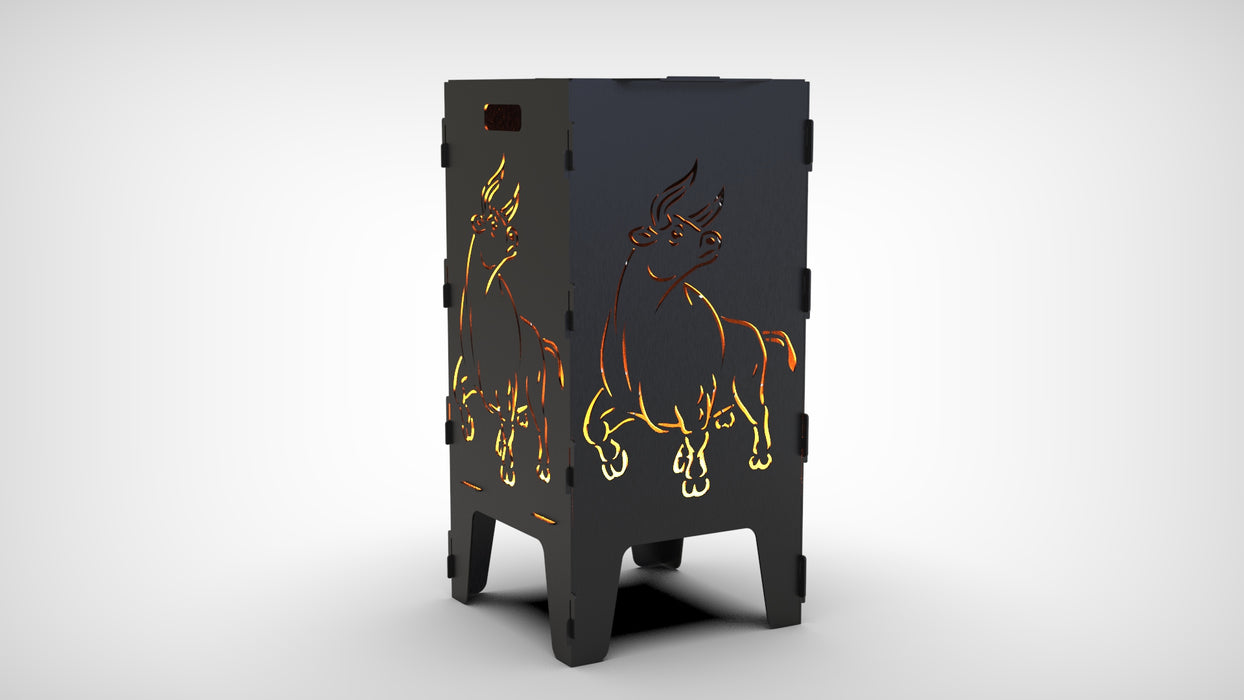 Picture - 7. Bull fire pit, grill and bbq. DXF files for plasma, laser, CNC. Firepit.