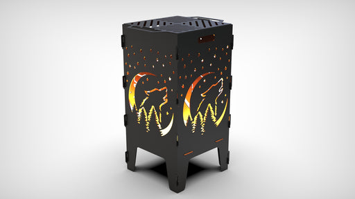 Picture - 2. Wolf fire pit, grill and bbq. DXF files for plasma, laser, CNC. Firepit.