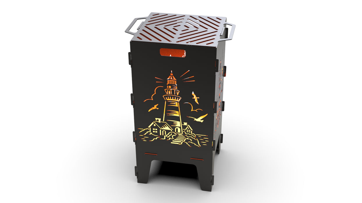 Picture - 5. Lighthouse fire pit, grill and bbq. DXF files for plasma, laser, CNC. Firepit.