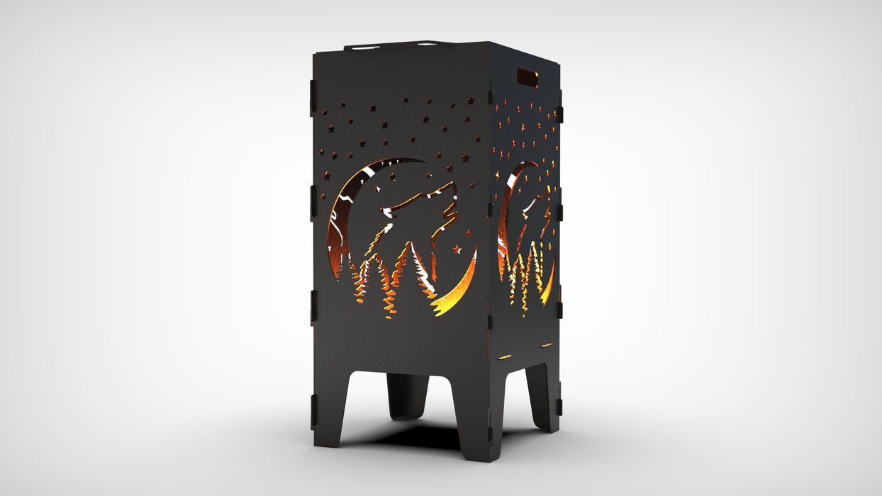 Picture - 5. Wolf fire pit, grill and bbq. DXF files for plasma, laser, CNC. Firepit.