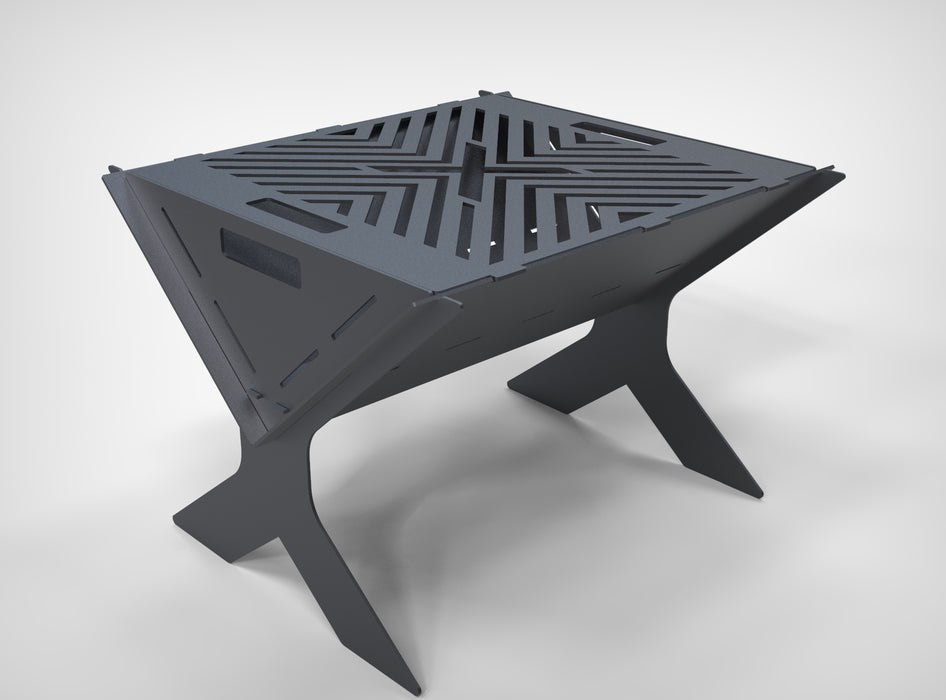 Picture - 9. X V2 fire pit, grill and bbq. DXF files for plasma, laser, CNC. Firepit.