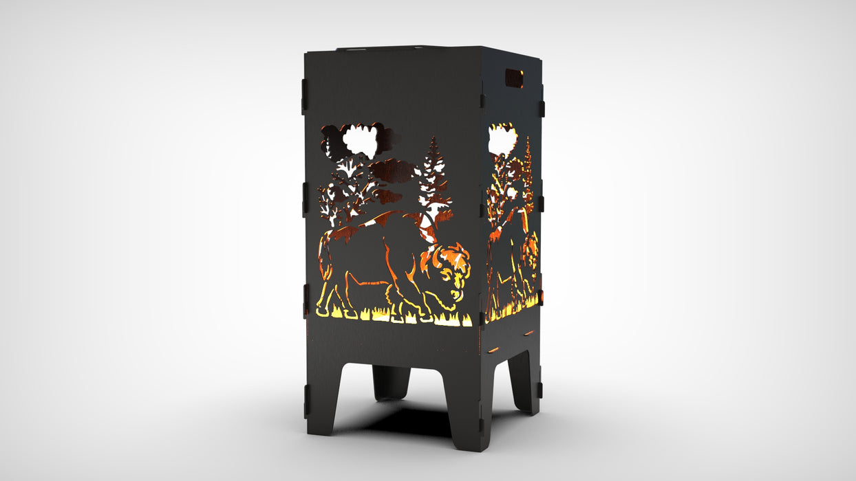 Picture - 3. Bison fire pit, grill and bbq. DXF files for plasma, laser, CNC. Firepit.