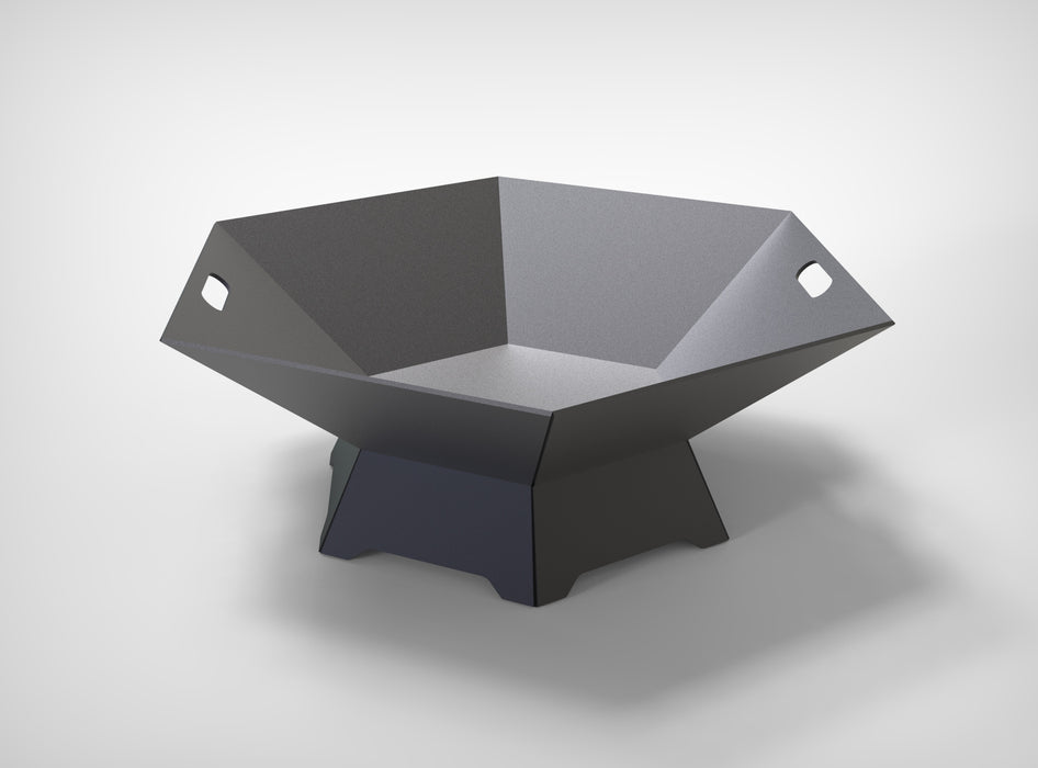 Picture - 4. Hexagon V6 fire pit for camping or backyard. DXF files for plasma, laser, CNC. Firepit.