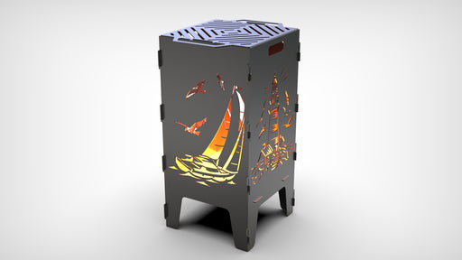 Picture - 2. Lighthouse and Sailboat fire pit, grill and bbq. DXF files for plasma, laser, CNC. Firepit.