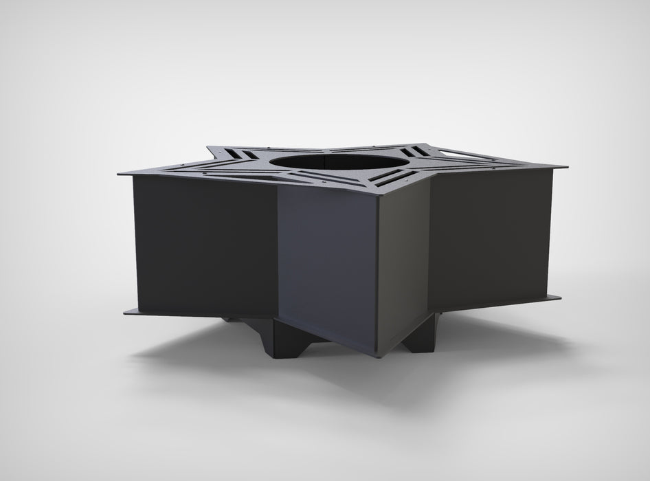 Picture - 3. Star fire pit, grill and bbq. DXF files for plasma, laser, CNC. Firepit.