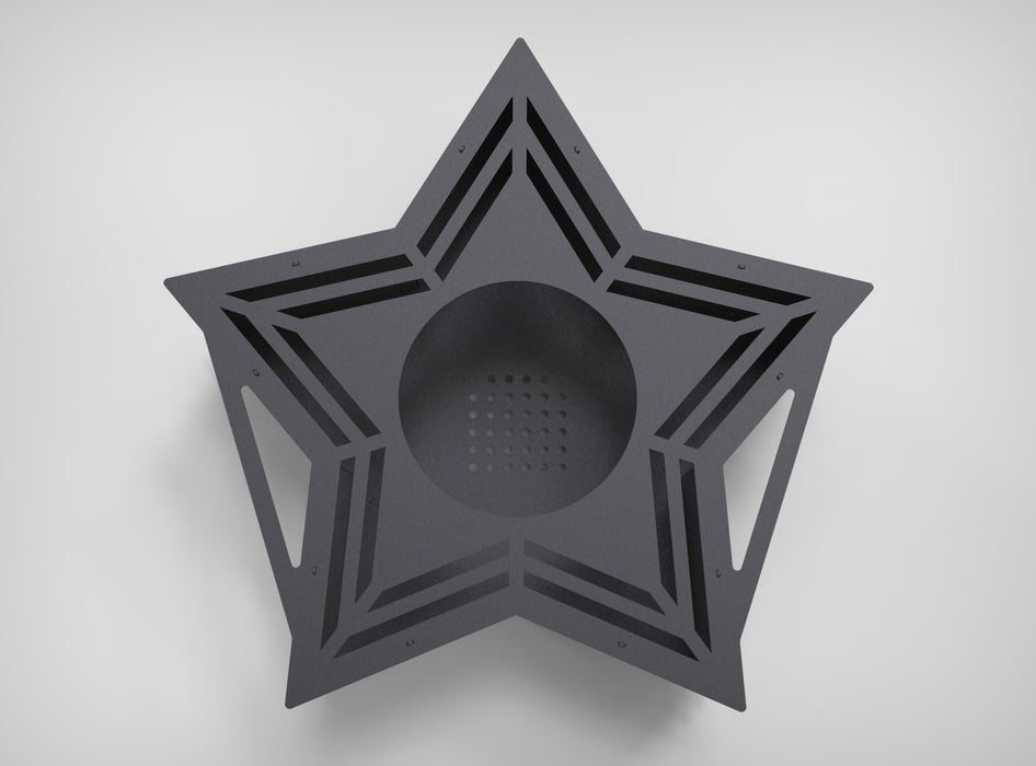 Picture - 4. Star fire pit, grill and bbq. DXF files for plasma, laser, CNC. Firepit.