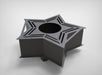 Picture - 10. Star fire pit, grill and bbq. DXF files for plasma, laser, CNC. Firepit.