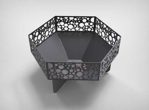 Picture - 2. Hexagon V3 fire pit for camping or backyard. DXF files for plasma, laser, CNC. Firepit.