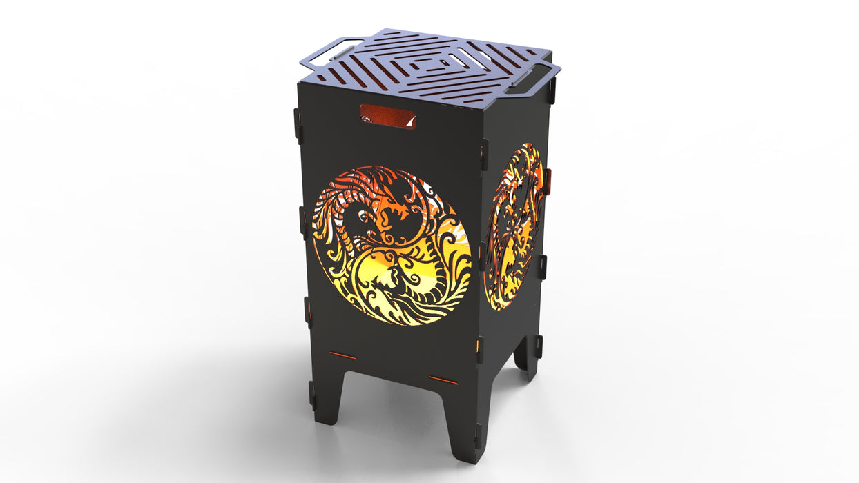 Picture - 6. Yin and Yang fire pit, grill and bbq. DXF files for plasma, laser, CNC. Firepit.