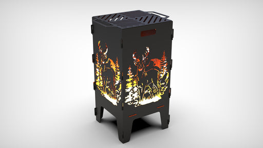 Picture - 2. Deer fire pit, grill and bbq. DXF files for plasma, laser, CNC. Firepit.